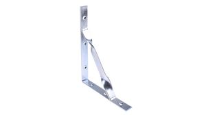 Angled Mounting Bracket 250mm Steel Silver Pack of 2 pieces